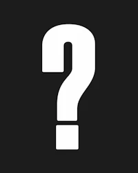a white question mark icon on a black background